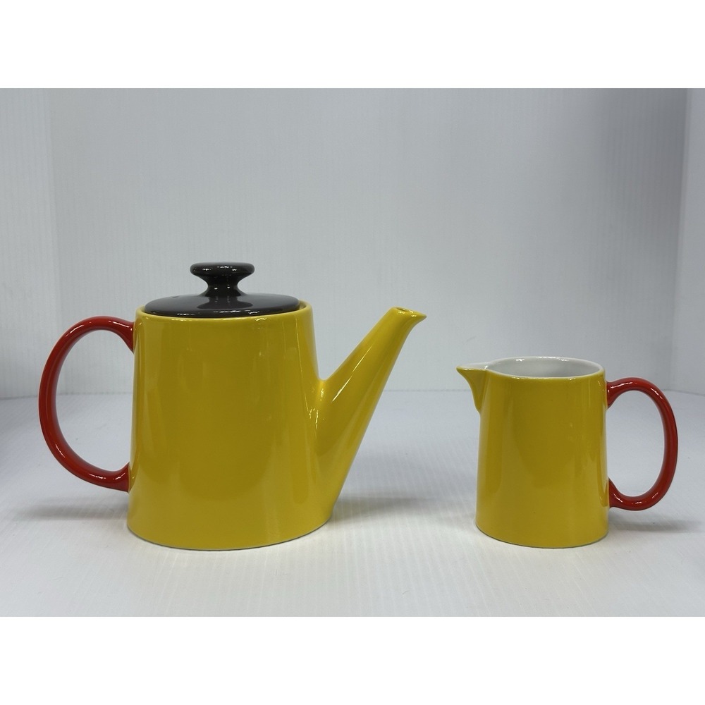 Jansen+co Jansen Co Teapot Creamer Yellow Gray Red Coffee Tea Kitchenware